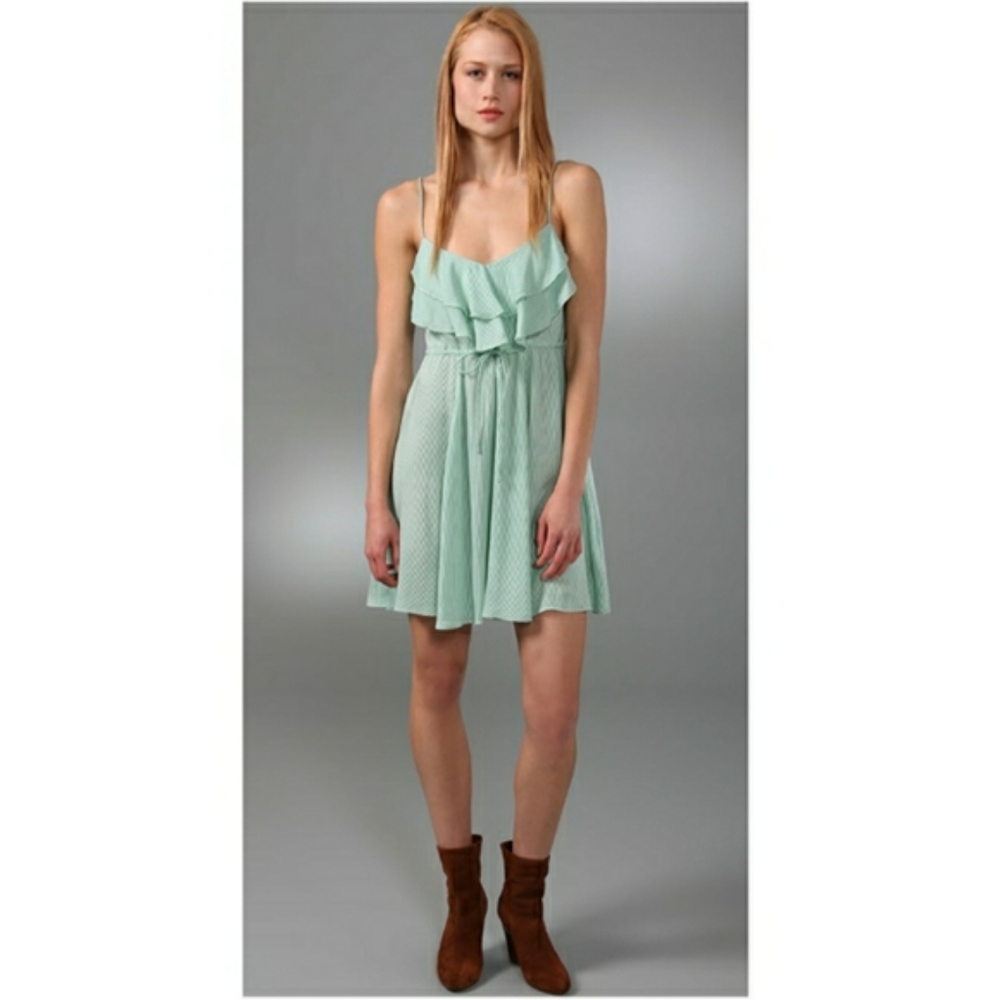Free people striped flutter away dress large